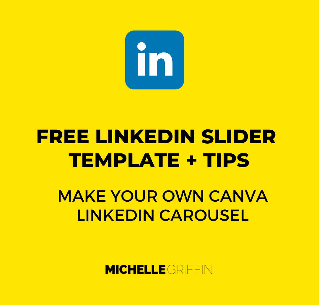 Copy of Linkedin Slider Template Michelle Griffin, Personal Brand Strategist